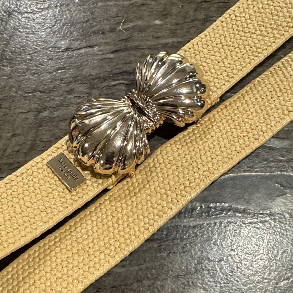 Kate Spade Gold Buckle Tan Belt